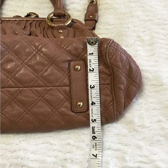 Marc Jacobs Brown Quilted Leather Stam Bag